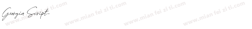 Georgia Script字体转换